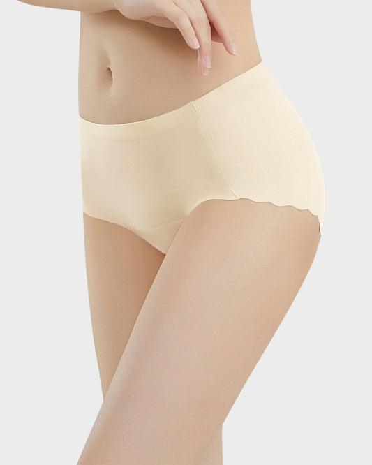 Seamless No Camel Toe Silk Antibacterial Gusset Panties (5 Pack)