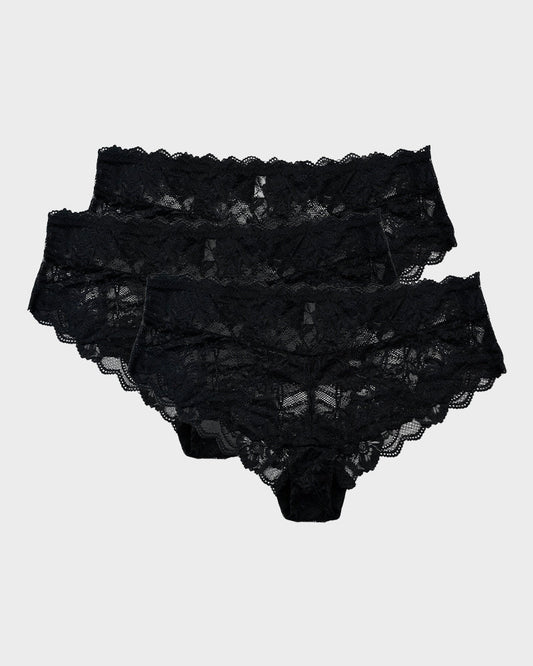 Floral Lace Seamless Brief Panty (3 Pack)