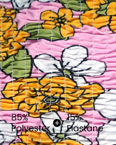 Ruched Floral Print Bikini Set