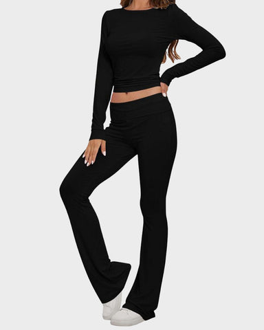 Long Sleeve Cotton Jersey Lounge Set