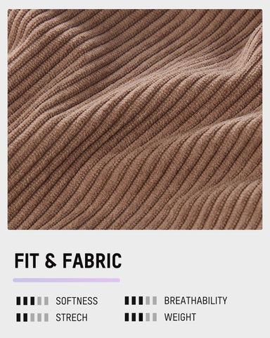 2-in-1 High Waisted Corduroy A-Line Skirt