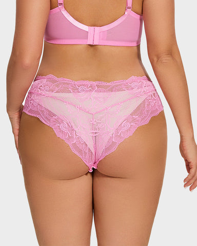 Floral Lace Seamless Brief Panty (3 Pack)
