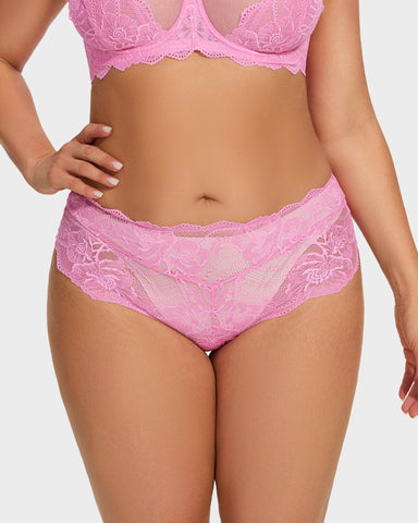 Floral Lace Seamless Brief Panty (3 Pack)