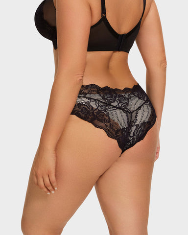 Floral Lace Seamless Brief Panty (3 Pack)