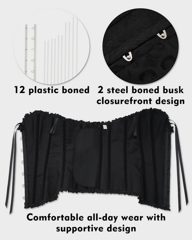 Corset Tops Lace Waist Push Up Shapewear