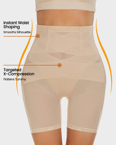 SheCurve®Mesh High Waist Shapewear Shorts
