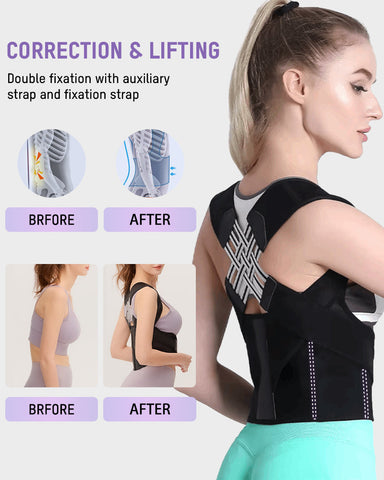 Adjustable Back Posture Corrector Brace for Women & Men