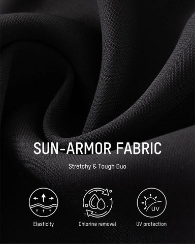 V-Neck Side-Slit One-Piece Swimdress