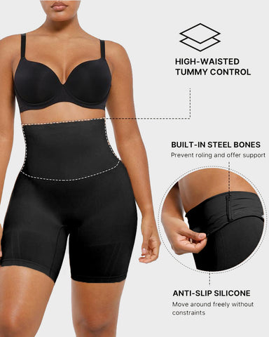 Anti-Roll High-Waist Sculpting Shorts