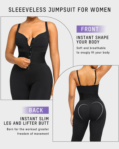 Athletic Bodycon Shapewear Romper