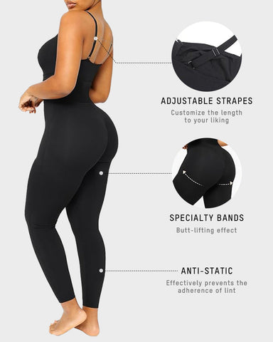 Athletic Bodycon Shapewear Romper