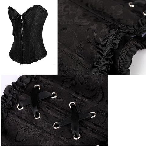 Corset Tops Lace Waist Push Up Shapewear