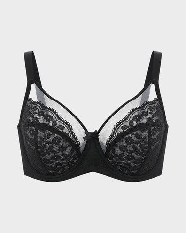 Breathable Lace Underwire Full Coverage Bra