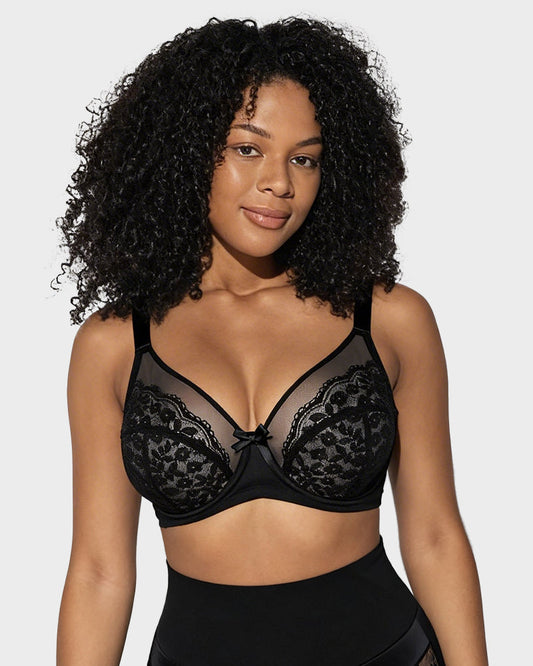 Breathable Lace Underwire Full Coverage Bra