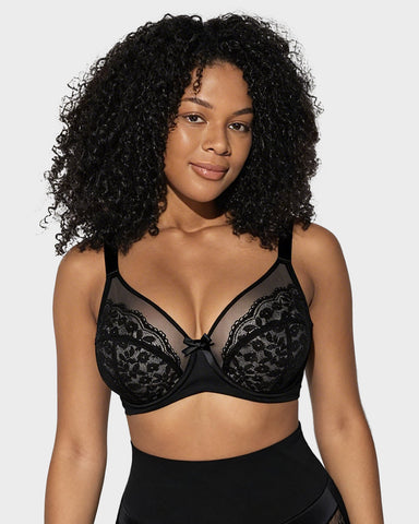 Breathable Lace Underwire Full Coverage Bra