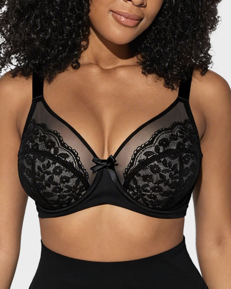 Breathable Lace Underwire Full Coverage Bra