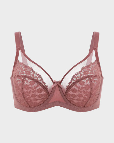 Breathable Lace Underwire Full Coverage Bra