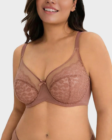 Breathable Lace Underwire Full Coverage Bra