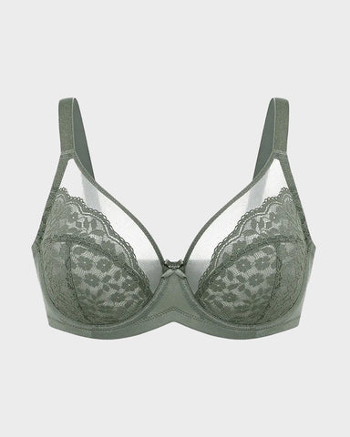 Breathable Lace Underwire Full Coverage Bra