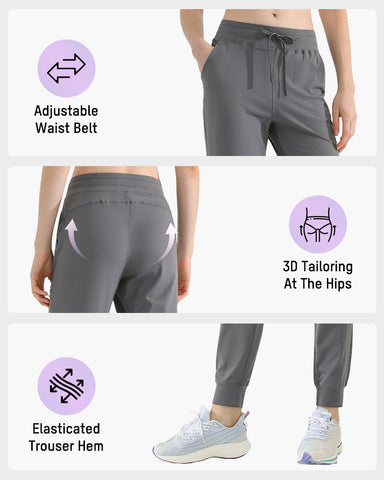 Brushed Tapered Jogger Fitness Pants