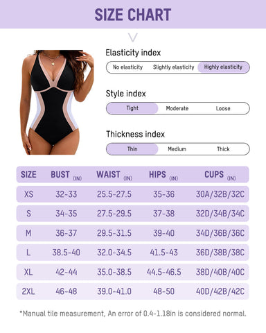 Color Block Tummy Control One-Piece Swimsuit