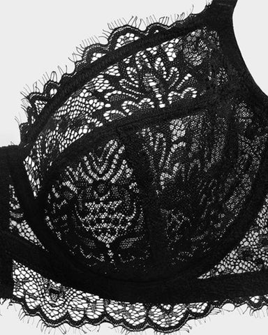 Comfort Unlined Lace Underwire Push Up Bra