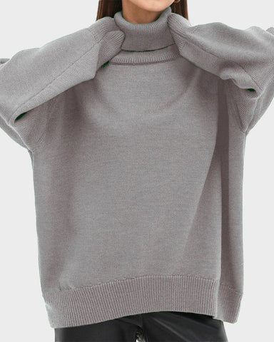Cozy Turtleneck Knit Pullover Sweater