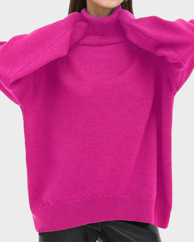 Cozy Turtleneck Knit Pullover Sweater
