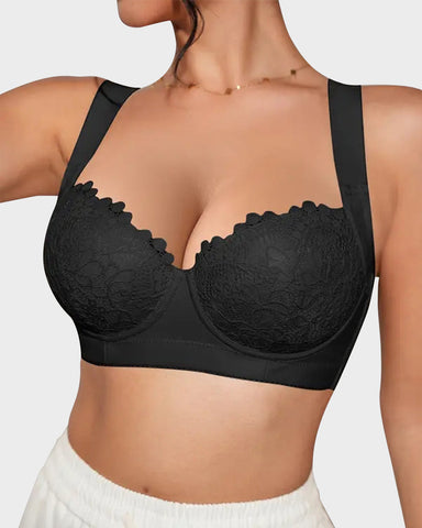 Elegant Lace Push Up Underwire Bra