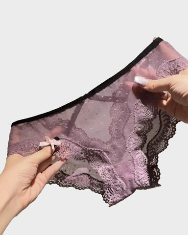 Elegant Low-Waist Lace Panties 6-Pack Gift Box