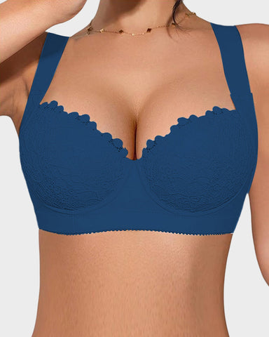 Elegant Lace Push Up Underwire Bra
