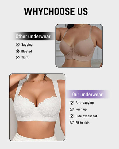 Elegant Lace Push Up Underwire Bra