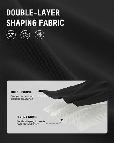 SculptSkin™ AirLift Halter V-Neck Swim Romper