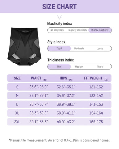 High-Waist Invisible Mesh Strong Shaping Panties (3 Pack)