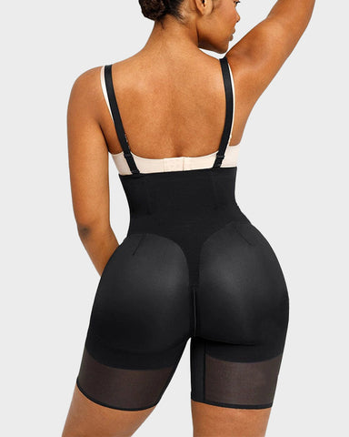 High-Waist Sculpting with Zipper Support