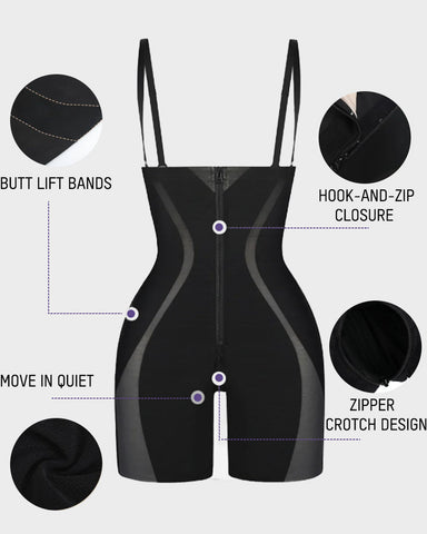 High-Waist Sculpting with Zipper Support