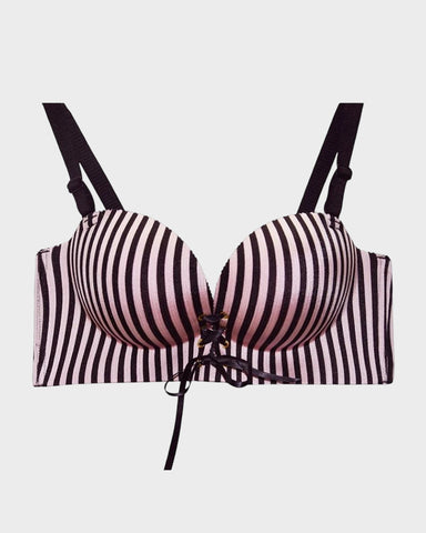 Instant Boost Lace-Up Padded Push Up Bra