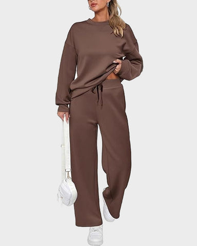 Knitted Lounge Two-Piece Set for Fall Winter