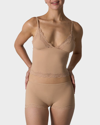 Lace Camisole & Boyshorts Lingerie Set