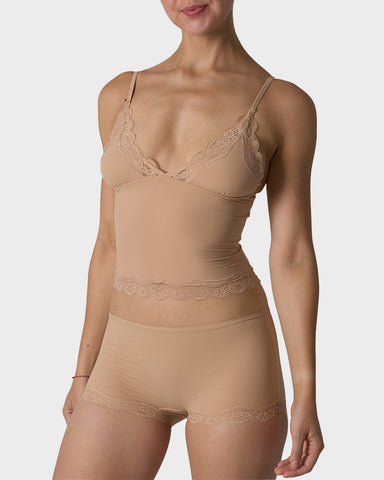 Lace Camisole & Boyshorts Lingerie Set