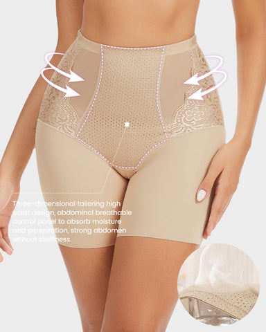 Lace High-Waisted Tummy Control Shaping Shorts(2 Pack)