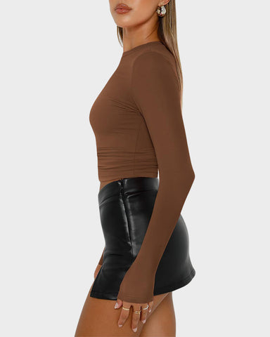 3-Pack Long Sleeve Slim Fit Crop Top