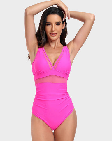 Mesh Tummy Control Swimsuit