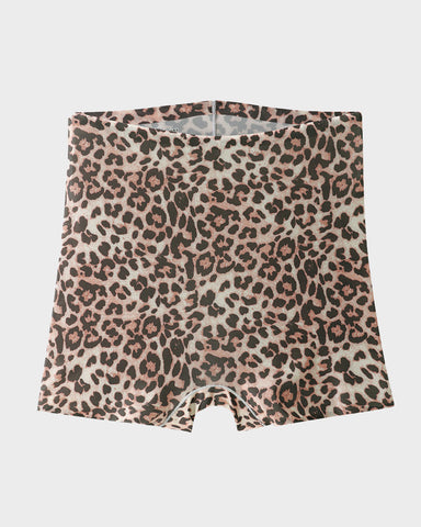 Mid-Rise Ice Silk Leopard Panties (9 Pack)