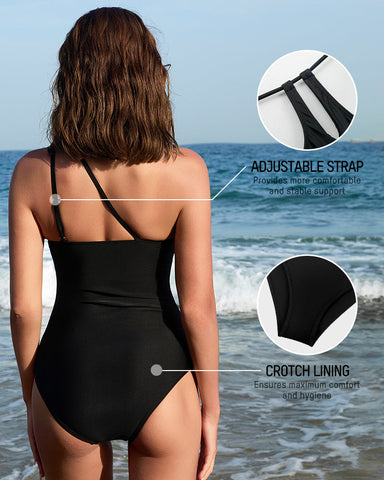 One Shoulder One Piece Swimsuit