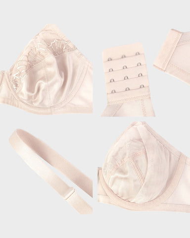 Plus-Size Pearl Shimmer Lace Minimizer Bra