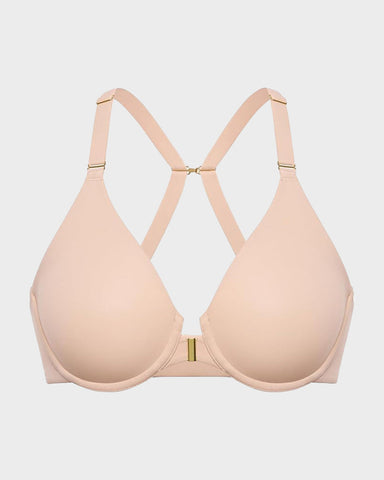 Plus Front Closure Racerback Underwire Bra