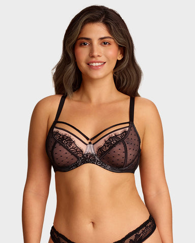 Plus Size Lace Full Coverage Minimizer Bra