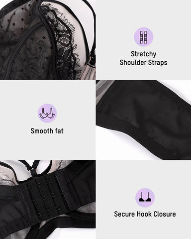 Plus Size Lace Full Coverage Minimizer Bra