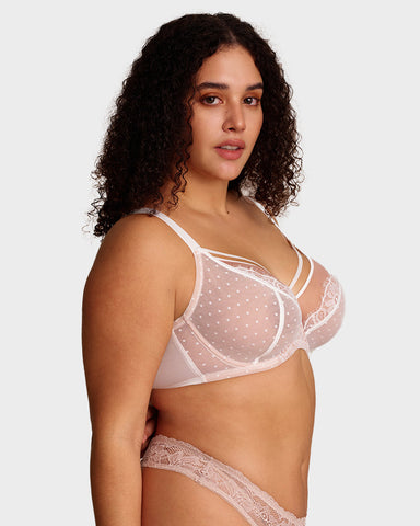 Plus Size Lace Full Coverage Minimizer Bra